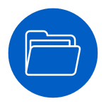 file folder blue circle
