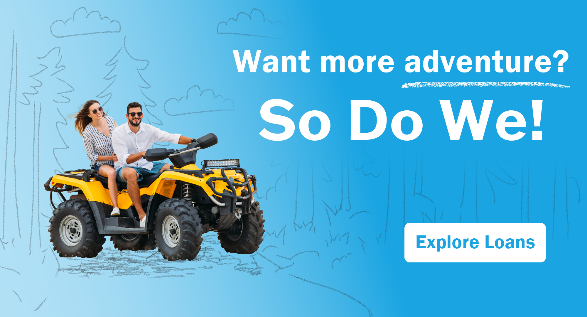 Guardian Summer Loans image. Couple on ATV