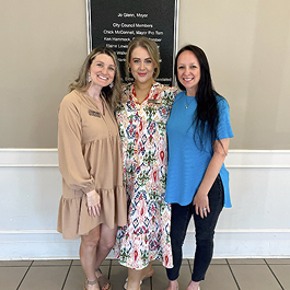 Guardian Credit Union team members at Wetumpka Chamber breakfast, supporting local business and community involvement.