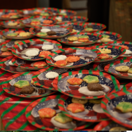cookies at Maplesville Kindergarten Christmas Event at Guardian Credit Union 