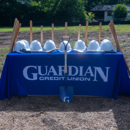 Groundbreaking site of Guardian Credit Union’s new Pine Level branch.
