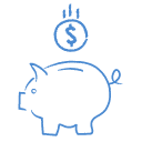 Pig bank icon 