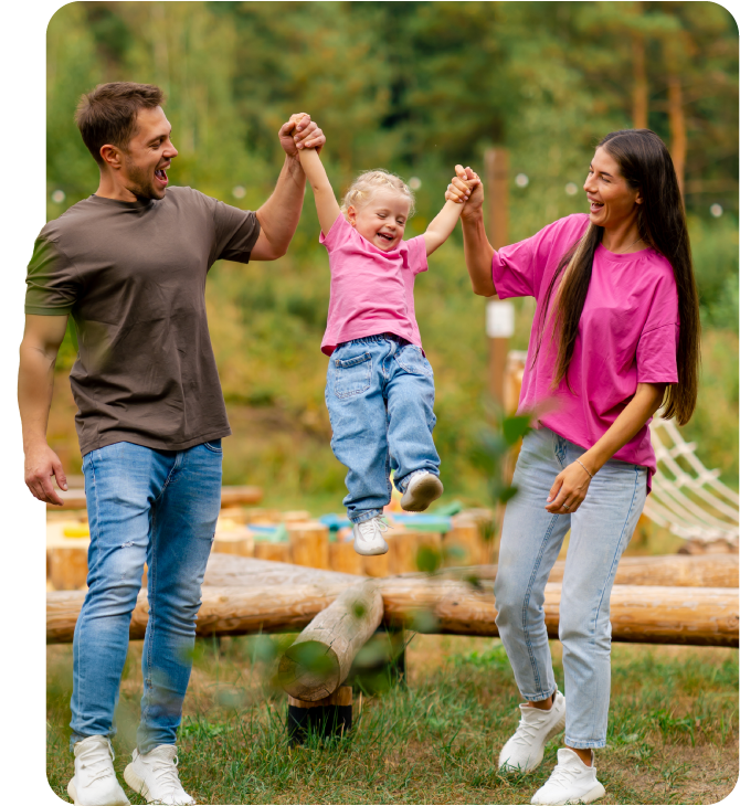Happy family outdoors symbolizing protection and peace of mind with Guardian life insurance coverage